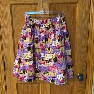 ModCloth a line printed skirt